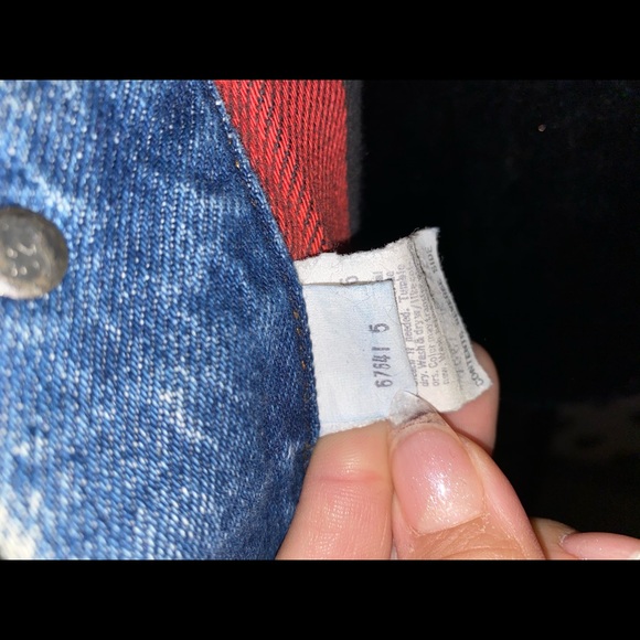 Vintage Levi Jean Jacket buffalo plaid - Picture 5 of 5